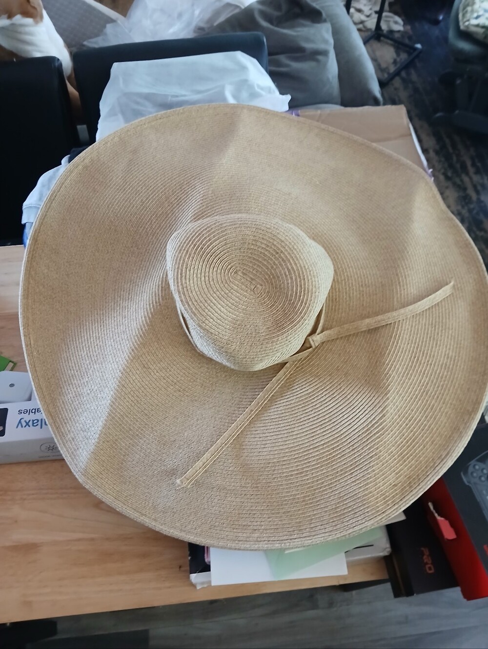 San Diego Hat Company Wide-Brim Straw Sun Hat - Natural Tan